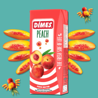 土耳其进口饮料果汁 迪美汁(DIMES) 桃汁果汁饮料200ml*9量贩分享装