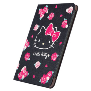 Hello Kitty iPad Air 2019新款保护套iPad Pro10.5英寸保护壳 卡通防摔休眠全包支架皮套 蕾丝款 心语凯蒂黑