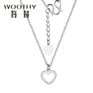 WOOTHY 吾昔 GB0610 光面套链吊坠 42cm