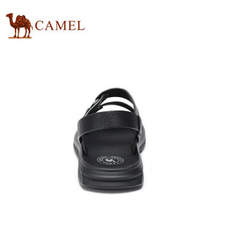 CAMEL 骆驼 韩版百搭舒适防滑两穿男士沙滩凉鞋 A922211582 黑色 40