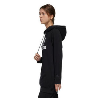 adidas 阿迪达斯 女子训练系列   ISC HOODY LONG 运动 卫衣  EH6492  黑色   A/L码