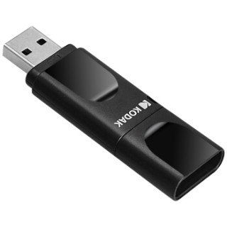 柯达(Kodak) 32GB USB3.0 U盘 心动系列K233 钢琴黑 读速120MB/s 车载U盘 独立防尘盖设计优盘