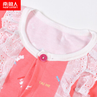 南极人(Nanjiren)儿童家居服男童女童短袖睡衣夏季薄款中大童衣服可爱卡通款 女童短袖西瓜红小狗 160