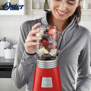 奥士达（Oster）网红白色梅森杯榨汁机搅拌器多功能搅拌机全自动便携式榨汁机婴儿辅食机（双杯款）