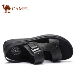 CAMEL 骆驼 韩版百搭舒适防滑两穿男士沙滩凉鞋 A922211582 黑色 41