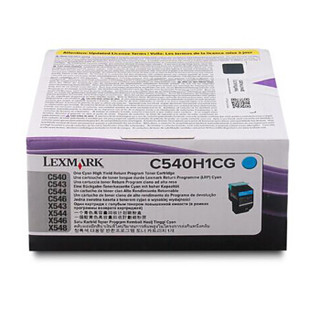 利盟（Lexmark）C540H1CG 高容量青色碳粉盒(适用C540n/X548de/dte X/C543/544dn X/C544/546dtn机型)