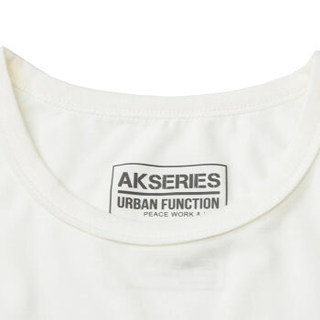 AK男装 （AKSERIES）都市特工反光印花短袖T恤1800021 白色 XXL