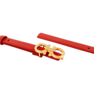 Salvatore Ferragamo 菲拉格慕 女士砖红色牛皮革腰带 0704291_C _ 80
