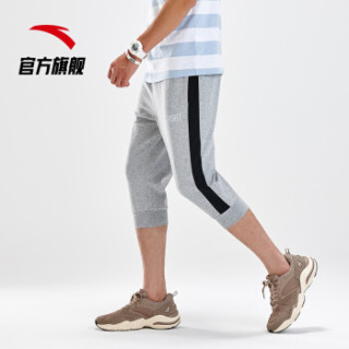 ANTA 安踏 综合系列 运动裤男裤七分裤夏季新款针织七分裤收口短裤薄 95917780 灰花灰-1 2XL(男185)