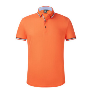 Lee Cooper 短袖POLO衫2019青年时尚商务休闲男纯色百搭潮流款 LZ-9955 桔红 S
