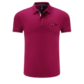Lee Cooper 短袖POLO衫2019新品商务休闲青年潮流纯色翻领修身百搭款 LZ-8896 酒红 S