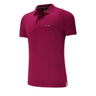 Lee Cooper 短袖POLO衫2019新品商务休闲青年潮流纯色翻领修身百搭款 LZ-8896 酒红 S