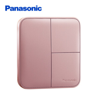松下( Panasonic)开关插座面板 三开单控开关面板 3开单控墙壁开关 格彩系列86型 WPC505MYL 玫瑰金