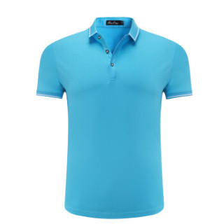 Lee Cooper 短袖POLO衫2019潮流百搭时尚休闲翻领款修身款 LZ-6016 浅蓝 3XL