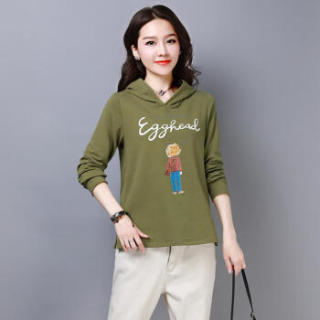 AUDDE 2019春夏季新款女装新品卫衣女街头甜美潮流个性简约套头长袖时尚优雅 yzYBL1902 藏青色 XL