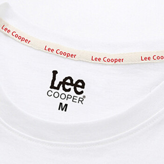 Lee Cooper   短袖T恤2019青年男士短袖体恤简约百搭宽松时尚休闲款  纯色Lee 黑色 S