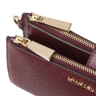 MICHAEL KORS 迈克·科尔斯 WRISTLETS系列 MK 女士暗酒红色牛皮长款钱夹钱包 32H8GFDW4U OXBLOOD