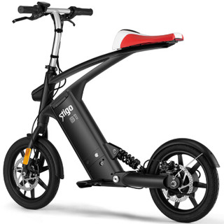 Stigo 电动车 电动代步车 可折叠 助力自行车 迷你单车成人代驾代步车 B1 黑色