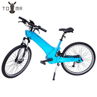 TOMA 7系电动自行车锂电池助力车电动山地车男士电动车蓝色