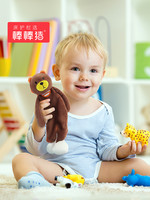 棒棒猪婴儿安抚巾毛绒玩具宝宝玩具0-1岁可入口手偶安抚玩具陪睡