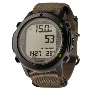 颂拓（SUUNTO）潜水表松拓Suunto D6i NOVO多种潜水模式运动腕表军绿色编织表带SS022616000