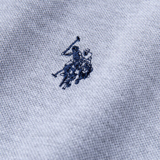 U.S. POLO ASSN. polo衫男士2019春夏新品多色纯棉潮流时尚短袖t恤1192101001 浅灰色 L