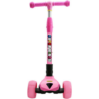 超级飞侠 sw-668-1 可折叠带闪光可调档儿童滑板车 粉色