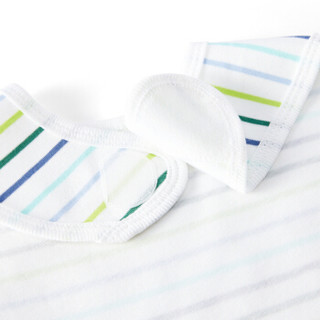 全棉时代 (Purcotton) 婴童复合口水兜口水巾22cm*30cm 长颈鹿+蓝绿彩条 2条装