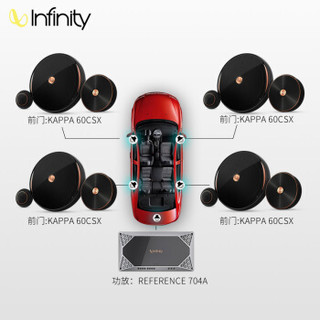 燕飞利仕 Infinity 汽车音响改装 天韵升级型 8喇叭搭配功放套装