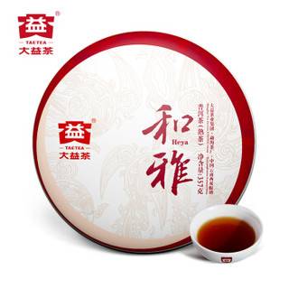 大益（TAETEA）普洱茶 熟茶饼茶和雅茶叶礼盒357g 品质茶礼1401批次中华老字号