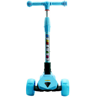 超级飞侠 sw-668-1 可折叠带闪光可调档儿童滑板车 蓝色