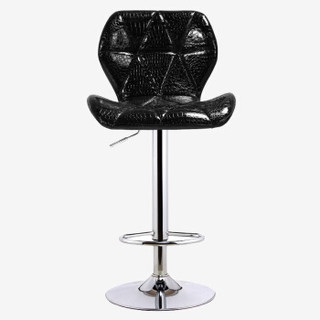 华恺之星 吧台椅子 可升降餐椅子休闲酒吧椅吧凳子高脚椅 HK305亮黑皮革