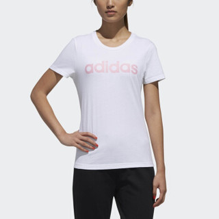 adidas 阿迪达斯    W CE TEE 运动 T恤 DW7943 白色/粉 S码