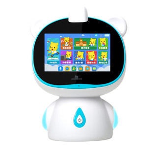 优彼（ubbie）智能教育机器人优比高科技早教学习机儿童陪伴视频对话玩具i6冰川蓝 48G钢化玻璃屏有线话筒2支