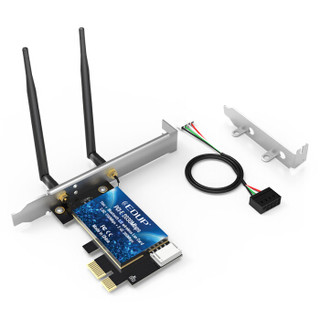 翼联 EDUP Intel9260AC PCI-E双频无线网卡 蓝牙适配器 台式机内置wifi接收器5G 1730M+蓝牙5.0