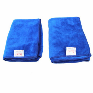 车之吻 2条装擦车毛巾 加厚型60CM*40CM 多用途细纤维毛巾 蓝色