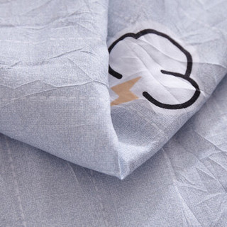 迎馨 被子家纺 水洗棉空调被夏被双人夏凉被毛巾被夏天薄被芯 200*230cm 小云朵
