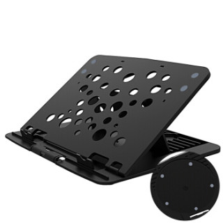 商品倍方 笔记本支架 黑色旋转升级款 可折叠可升降笔记本散热器 电脑