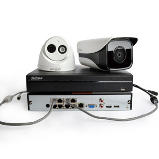 大华（dahua）600万POE网络监控设备套装H.265一体机家用高清夜视监控器摄像头手机监控 16路套餐 无硬盘