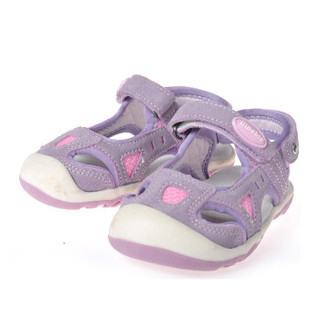 基诺浦机能鞋0-5岁凉鞋儿童男童宝宝凉鞋女童凉鞋减震防滑沙滩鞋TXG126 浅紫 8
