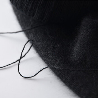 牧心 羊绒线 毛线 21/3中粗线 手编机织均可 婴儿宝宝毛线 围巾线Z05 纯黑色