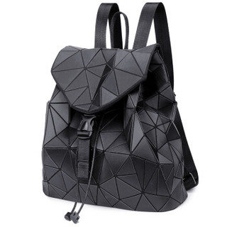 XIASUAR 香炫儿 双肩包菱格女书包几何变色电脑背包旅行日韩版个性 473黑色