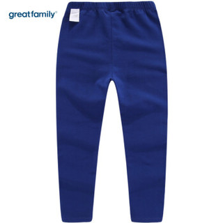 歌瑞家（greatfamily）女童针织长裤春秋新款童装休闲裤时尚 蓝色100