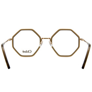 CHLOE 蔻依 女款多边形金绿色镜框金色镜腿光学眼镜架眼镜框CE2142 303 50mm