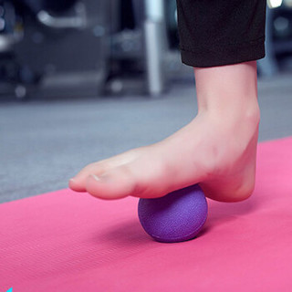 蜗牛小姐 筋膜球 瑜伽球 深层肌肉放松按摩球 足底脚底腰部保健实心健身球 花生型连体双球 粉色