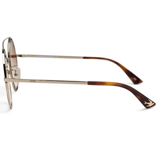 MCQ 麦昆 eyewear 男女中性款太阳镜 亚洲版金属框太阳镜 MQ0176SA-002 金色镜框金色镜片 54mm