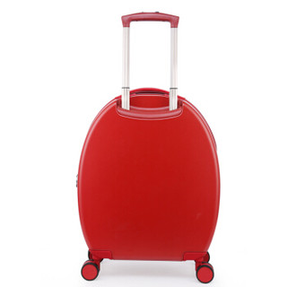 mixi 米熙 高颜值圆形旅行箱万向轮拉杆箱婚庆行李箱女托运箱24英寸复古红色(镜面)M9235