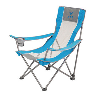 威野营（V-CAMP）靠背躺椅 折叠椅靠椅 沙滩椅钓鱼椅 便携式休闲椅 户外折叠椅子（蓝色）