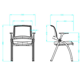 洛克菲勒 办公椅折叠椅简易会议椅培训椅会场活动椅职员椅子不带写字板CH-270C