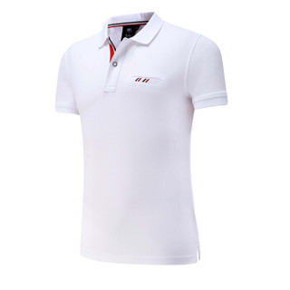 Lee Cooper    短袖POLO衫2019新品商务休闲青年潮流纯色翻领修身百搭款 LZ-8896 白色 L